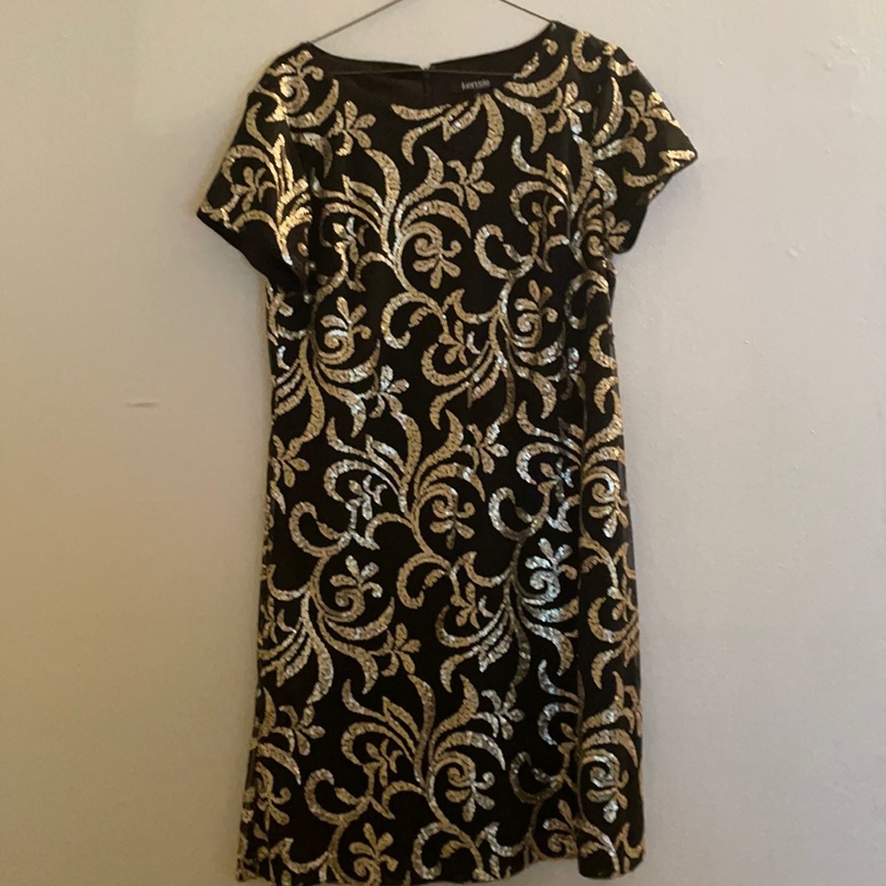 Black and Gold Kensie Dress